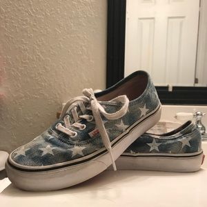 Vans low tops stars and denim